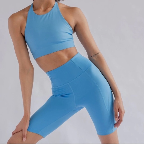 NEW Girlfriend Collective - Blue Biker Shorts
